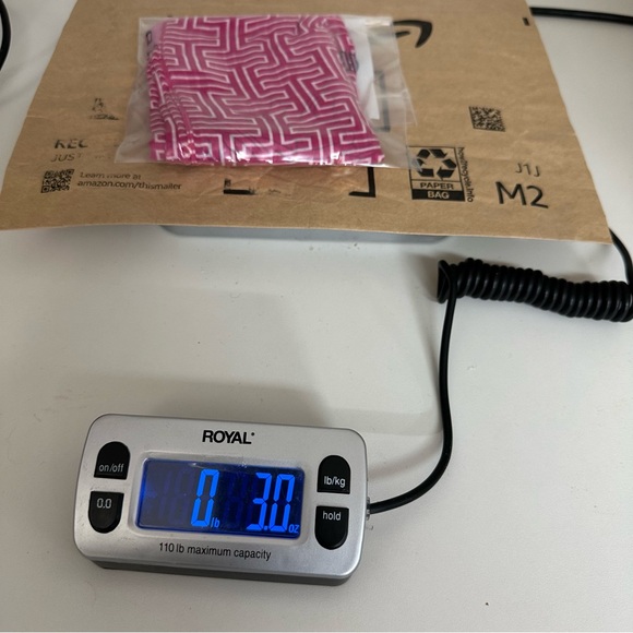 EFFY HEMATIAN pink signature sheer scarf head wrap 60" x 18" Logo - Picture 8 of 9